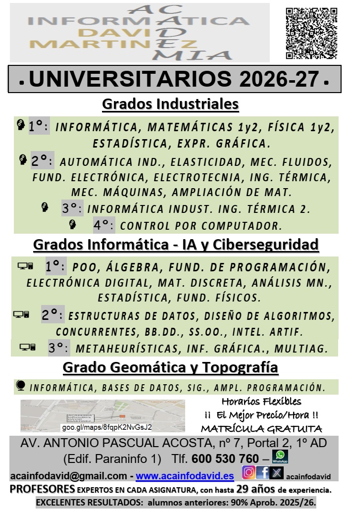 Nuevo Curso 2026-27.